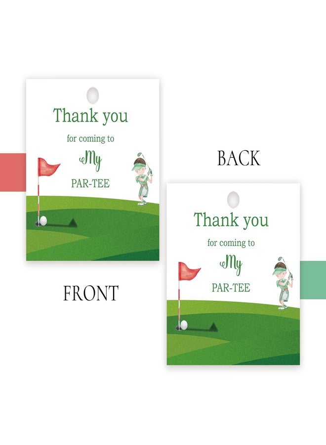 FORSHEEP 50pcs Golf Thank You Tags, Golf Sport Gift Tag with String for Birthday Party, Round Thank You Paper Tags for Birthday/Gender Reveal Party Favors - Image 4